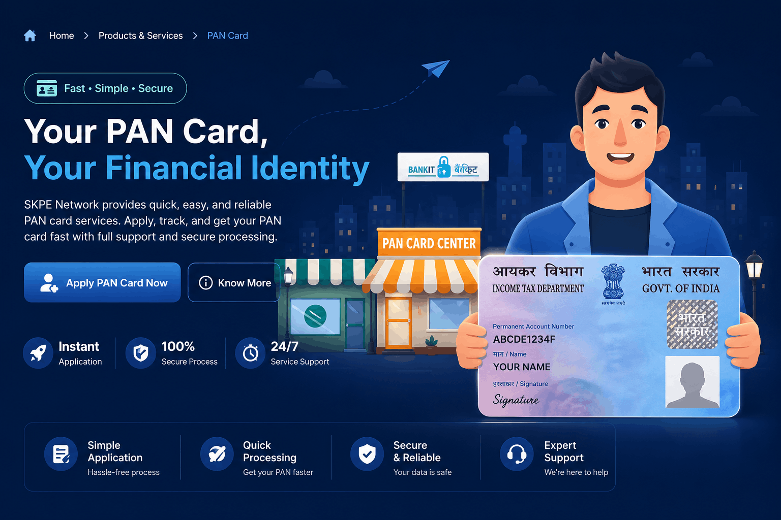 PAN Card center illustration